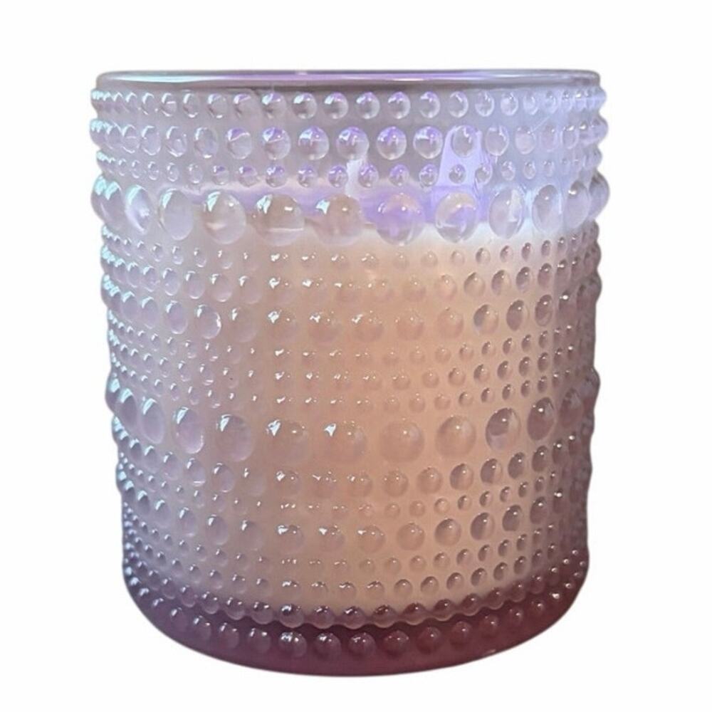 Foundry Candle Co Sugared Citron 4.9oz Scented Candle Hobnail Textured Glass Jar